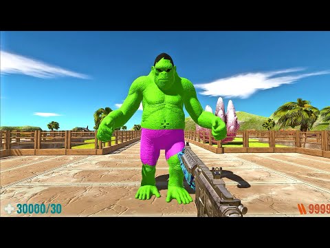 FPS DEATH RUN OASIS with ALL WEAPONS & HP Bar - Animal Revolt Battle Simulator ARBS