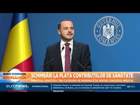 Trei tipuri de indemnizații pentru concediul medical, anunțate de ministrul Sănătății