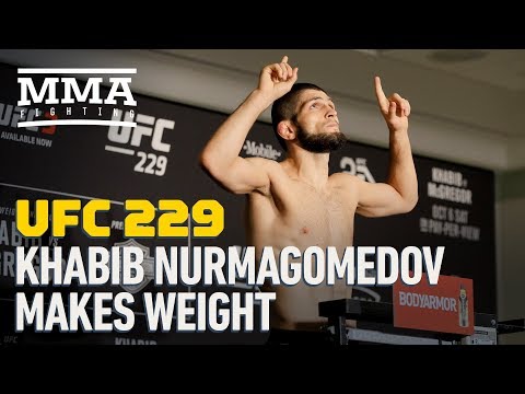 UFC 229 Weigh-Ins: Khabib Nurmagomedov Makes Weight - MMA Fighting