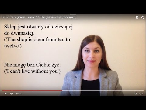 Polish for beginners. Lesson 17. The genitive case (dopełniacz)