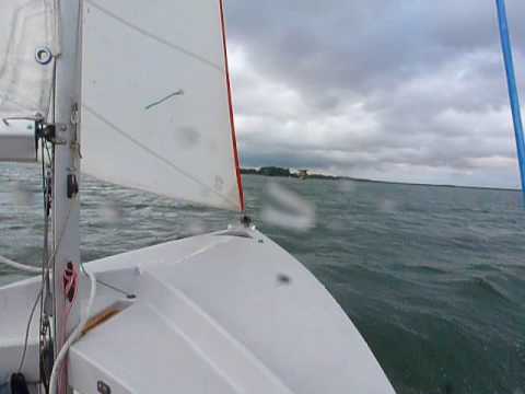 Wayfarer dinghy capsize - Rutland Water