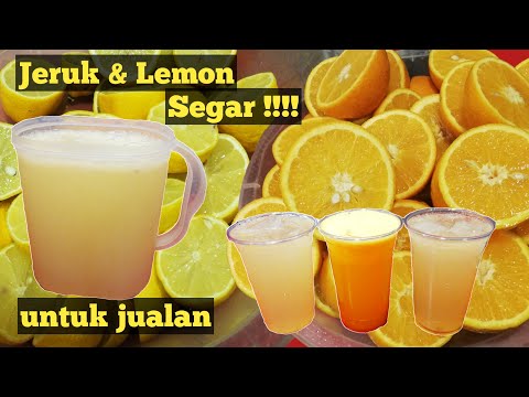Cara Membuat Jus Jeruk Lemon || Jus Lemon Jeruk Untuk Jualan Mudah dan Praktis
