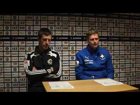 Presskonferens efter Väsby - Norrköping 0-0 (0-0), 27 sept. 2009