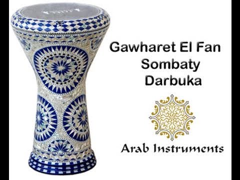 Sombaty blue darbuka with mother of pearl - Solo Darbuka