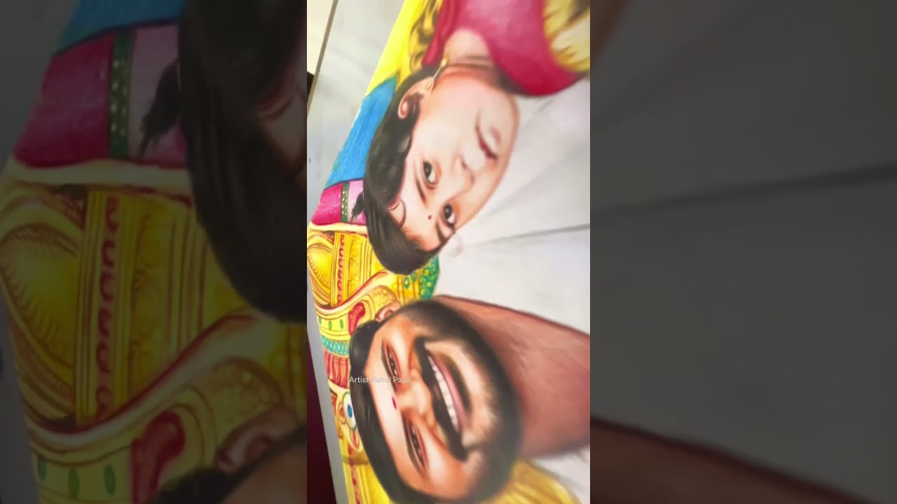 Family ❤️ colour pencil drawing | Artist Rahul Palur #shorts