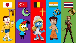 Cartoon Characters Religion From Different Countries | Pt.1