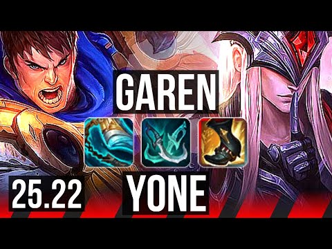 GAREN vs YONE (TOP) | 15/1/6, Legendary | KR Master | 25.22