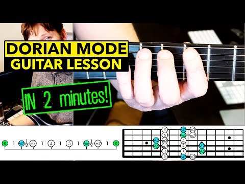 How To Build The DORIAN Mode From Minor Pentatonic Scale: Modes & Major Scale Fingerings