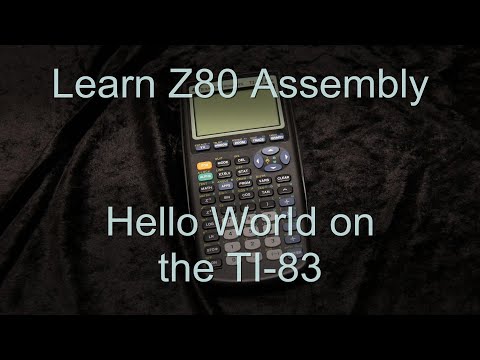Hello World on the TI-83 - Z80 assembly Lesson H7