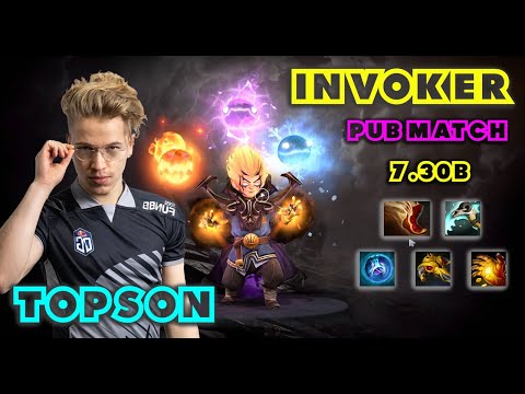 Topson | OG | Invoker | Pub | 7.30 b Dota 2 | BOT VYSE LINKEN BKB MIDAS | Player Perspective
