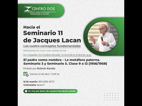 Hacia el Seminario 11 de Jacques Lacan "De la angustia a los nombres del padre" - Rolando Karothy
