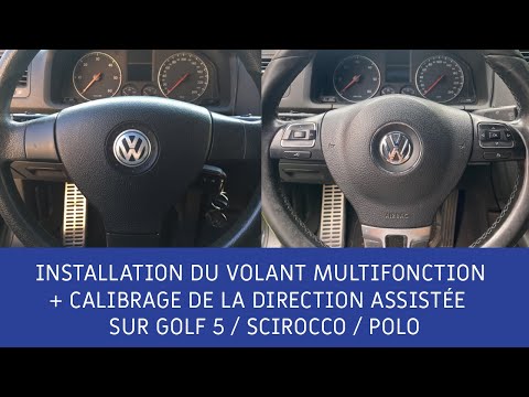 INSTALLATION OF THE MULTIFUNCTION STEERING WHEEL + CALIBRATION OF THE POWER STEERING ON GOLF 5 /S...