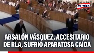 🔴🔵 Absalón Vásquez, accesitario de RLA, sufrió aparatosa caída previo a su juramentación