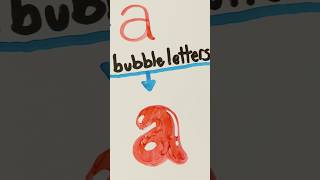 a in bubble letters #shorts #art #art #drawingtutorial