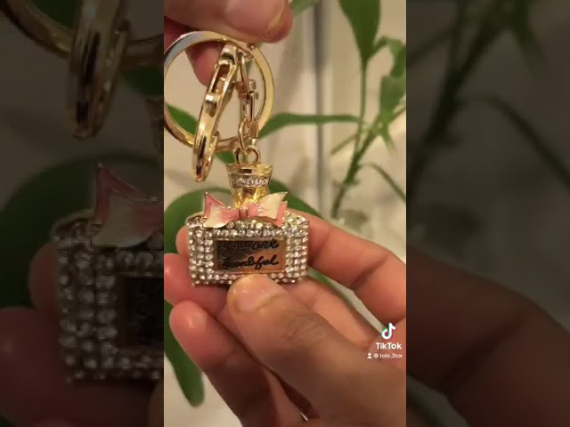 ميدالية مفاتيح على شكل عطر مس ديور