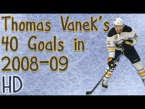 Thomas Vanek's 40 Goals in 2008-09 (HD)