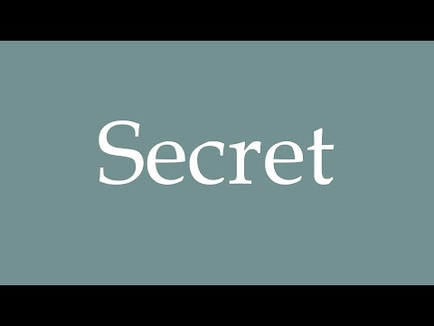How to pronounce ''Secret'' correctly in French