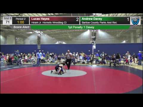 71 73 Lucas Hayes Hiram Jr  Hornets Wrestling Cl vs Andrew Davey Bartow County Parks And Rec 3603961