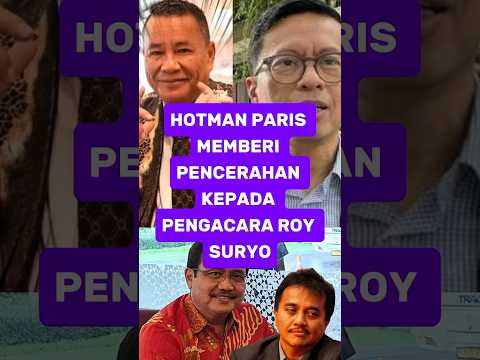 HOTMAN PARIS MEMBERI PENCERAHAN KEPADA PENGACARA ROY SURYO #fypviral #news #trendingshorts #new