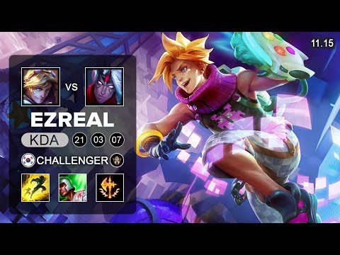T1 Teddy Ezreal ADC vs Varus - KR Challenger Patch 11.15