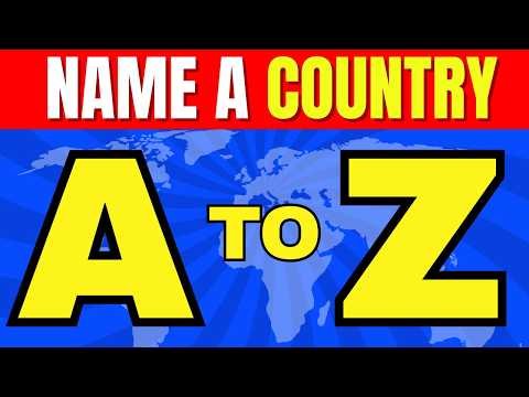 Name a Country A to Z 🌍 | Word Association Game for Kids | Fun Quiz Challenge