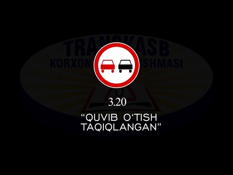 3.20. QUVIB O'TISH TAQIQLANADI. ҚУВИБ ЎТИШ ТАҚИҚЛАНАДИ.