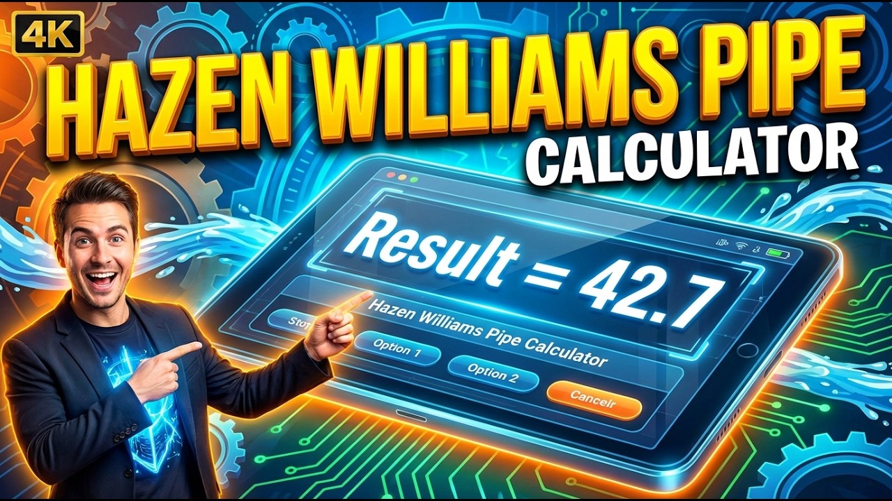 Hazen Williams Pipe Interactive Calculator
