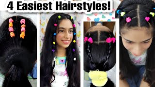 Mini Vlog 21 - 4 Super Easy Hairstyles!💖 | Riya's Amazing World