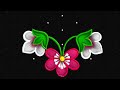 Creative 5-3 dots Flower Rangoli🌺| Easy & Simple dots kolam | Flower muggulu | colour rangoli