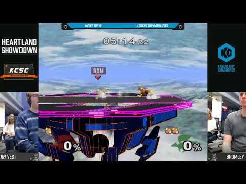 Heartland Showdown SSBM - RH | Vest (Fox, C. Falcon) Vs. Bromley (Fox) - Losers Top 8 Qualifier