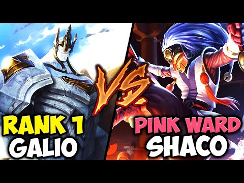 PINK WARD SHACO VS. RANK 1 GALIO MAIN! (EPIC ONE TRICK BATTLE)