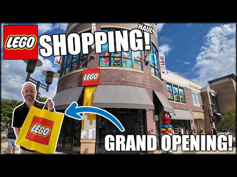 YouTube thumbnail: LEGO Store Grand Opening! HUGE Shopping Haul & Exclusives! Greensboro, North Carolina! We Got It!