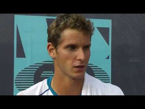 ARIMEX Challenger Trophy 2014: 1st round, singles, Blaz Rola - Uladzimir Ignatik 6:7 (5), 7:5, 6:4