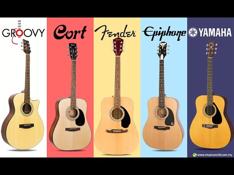 Acoustic Guitars Sound Check - Yamaha F370 - Cort AD810 - Epiphone Pro 1 - Fender FA125 - Groovy GTA