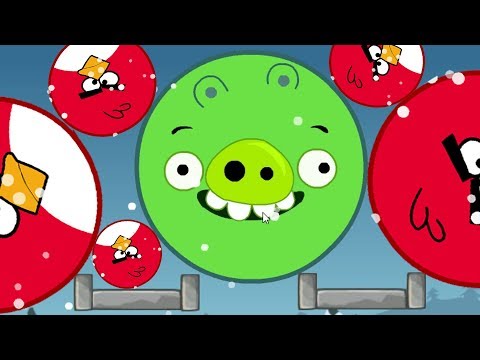 Angry Birds Kick Out Green Piggies - ALL ROUND BIRDS GOT KICKED BY ONE BIGGEST SQUARE PIG!