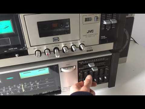 Stereo Receiver JVC SEA Graphic Equalizer JR S200L + Cassette Deck JVC KD S200 Mark 2