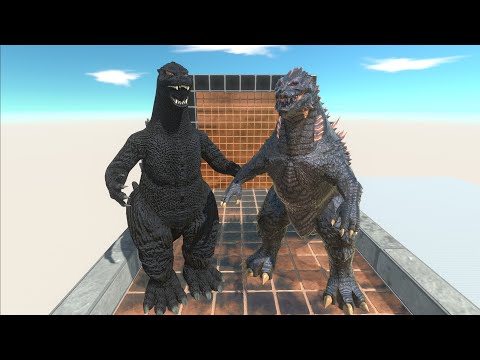 HEISEI GODZILLA VS GOJIRA GODZILLA DEATH RUN  - Animal Revolt Battle Simulator