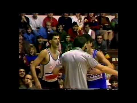 Angry Dražen Petrović get technical foul  Cibona vs Sprint 1986