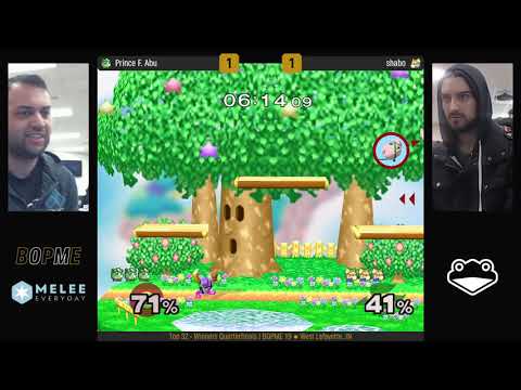 BOPME 19 - Prince F. Abu (Jigglypuff) vs shabo (Fox) - Top 32 - Winners Quarterfinals