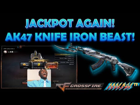 Winning my 2nd AK47 Knife Iron Beast! Jackpot Again + Highlights! Crossfire Philippines!