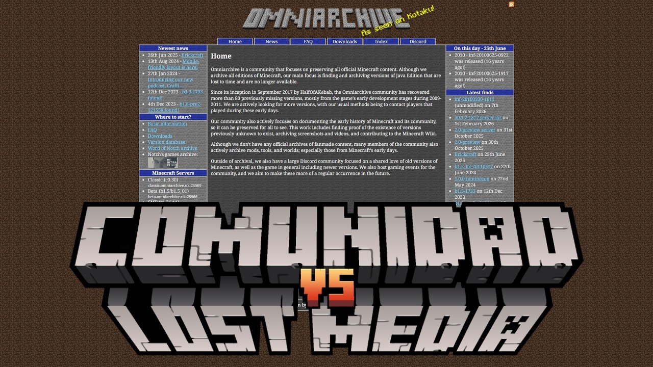 COMUNIDAD DE MINECRAFT vs LOST MEDIA