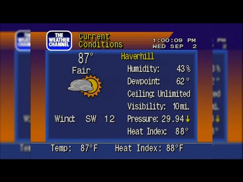 TWC WeatherStar 4000 Local Forecast Simulations for Haverhill, MA