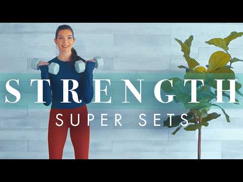 Standing Strength Supersets // Weight Training Workout at Home for Beginners & Seniors