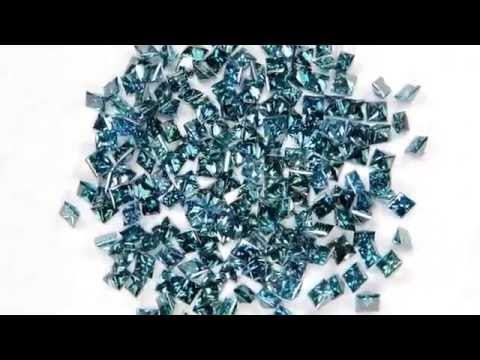 LW-0016 Natural Blue Diamond Princess 2.9mm to 3.3mm Parcel 30.80cts