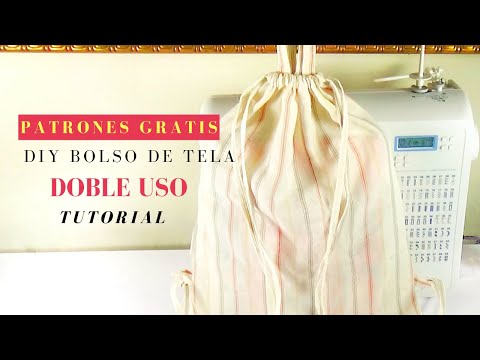 Tutorial bolso de cordón doble uso
