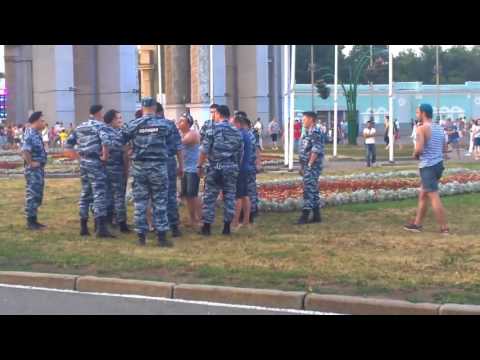 Быдло ВДВшники Против Полиции в Москве. День ВДВ 02,08,2017