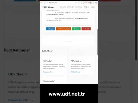 UDF dosya açma - UDF Editör