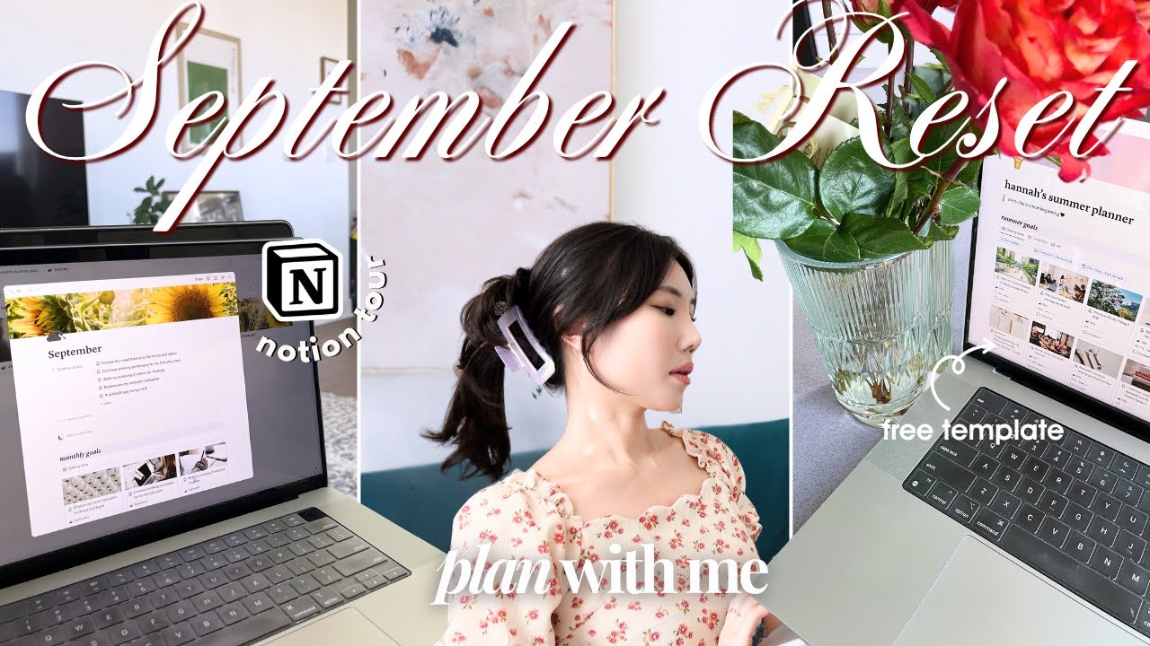 how i reset in NOTION ✨ | september goal setup, reflections, travel plans, book recap, life updates!