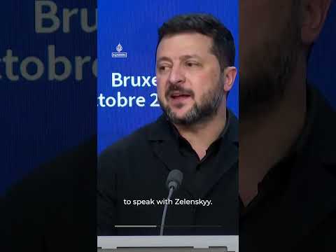 Ukraine president targets Trump, Putin at EU summit | AJ #shorts