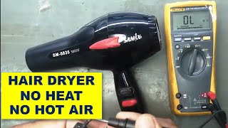 #220 How to Repair Hair Dryer At Home - No Heat